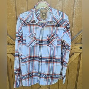 Red Camel Plaid Button-Up Shirt